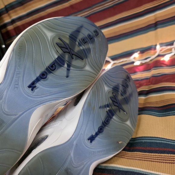 Reebok Allen Iverson Question Mid Blue Toe Basketball Shoes Size 11 1/2 - Picture 12 of 16